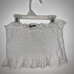 Forever 21 White Smocked Tube Top